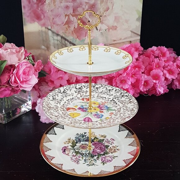3 Tier Cake Stand Wedding Dessert High Tea Party Serving Tray Christmas Gift - Picture 3 of 12